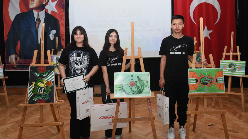 Osmangazi'de basketbol sahalarını güzelleştirecek tasarımlar belirlendi